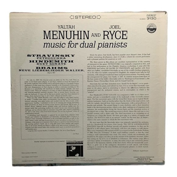 LP Igor Stravinsky - Music for Dual Pianists Vinyl Record - Picture 2 of 2